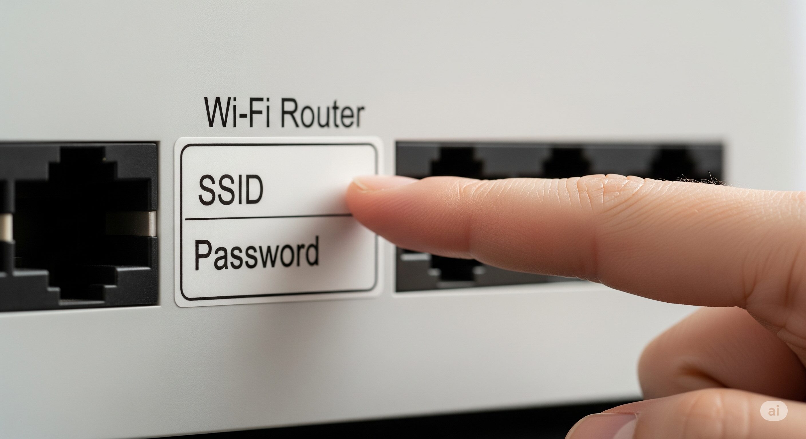 新しいルーターのSSIDとパスワードの確認