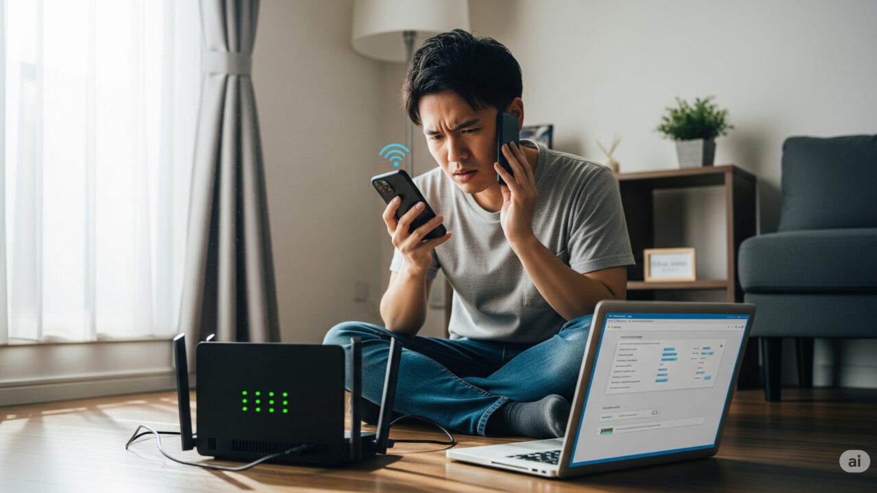 Wi-Fiつながらない時にまず試すこと