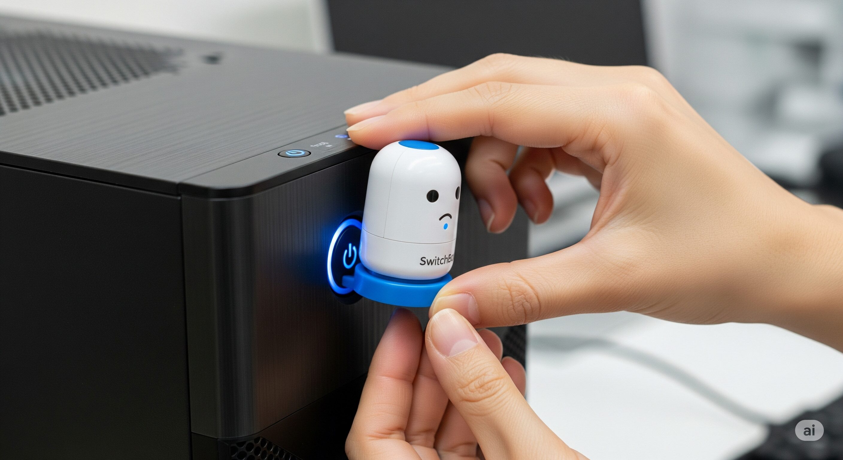 指ロボットとハブを利用した設定方法
