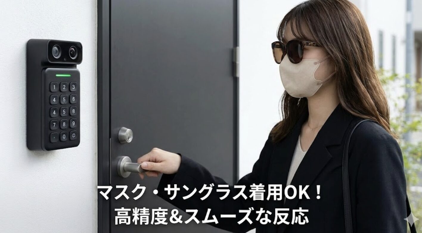 マスクやサングラス着用時の認証精度と反応の良さ