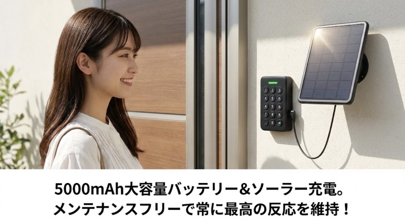 大容量バッテリーとソーラーパネルが支える動作の安定