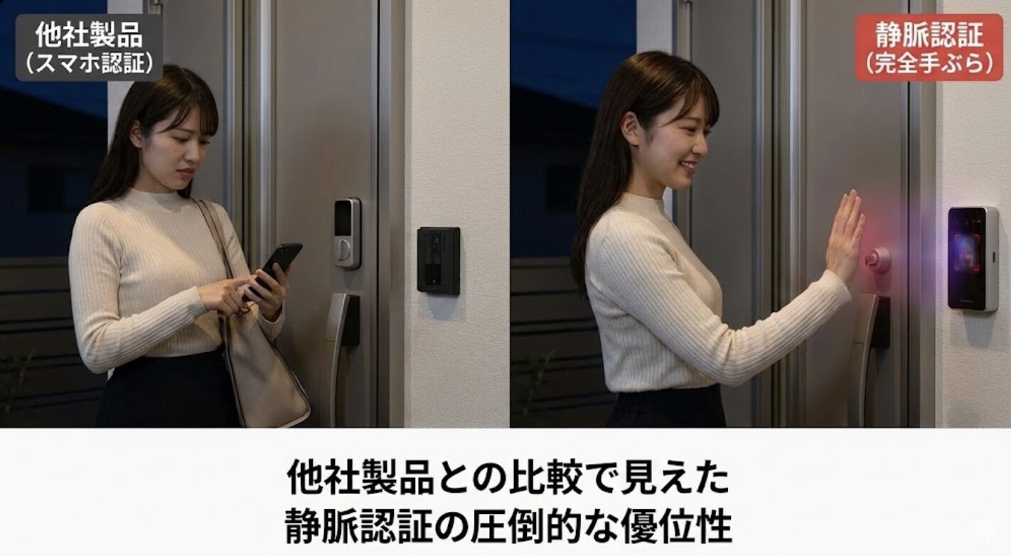 他社製品との比較で見えた静脈認証の圧倒的な優位性