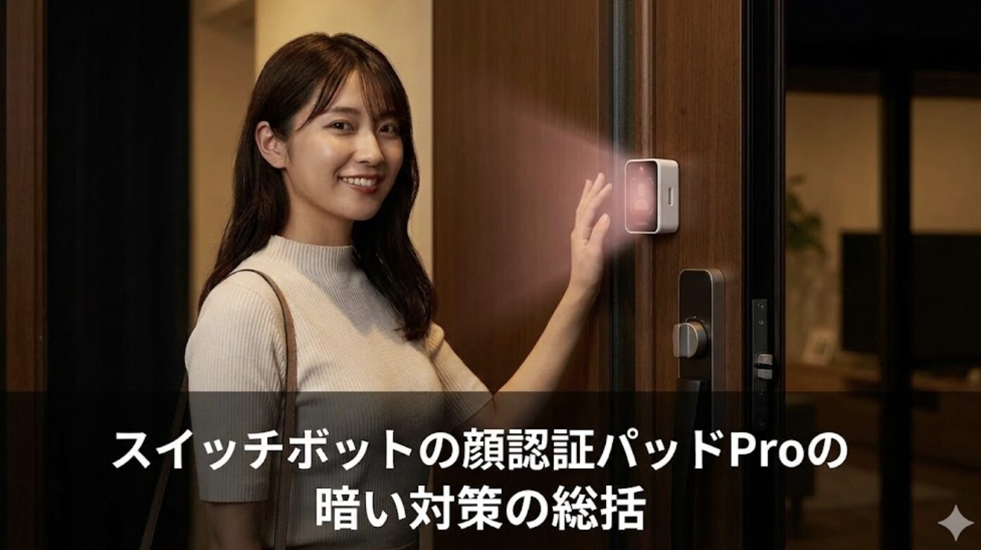 スイッチボットの顔認証パッドProの暗い対策の総括