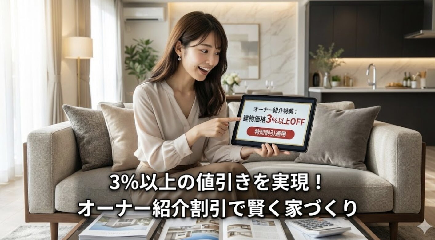 ３パーセント以上の値引きを生むオーナー紹介割引