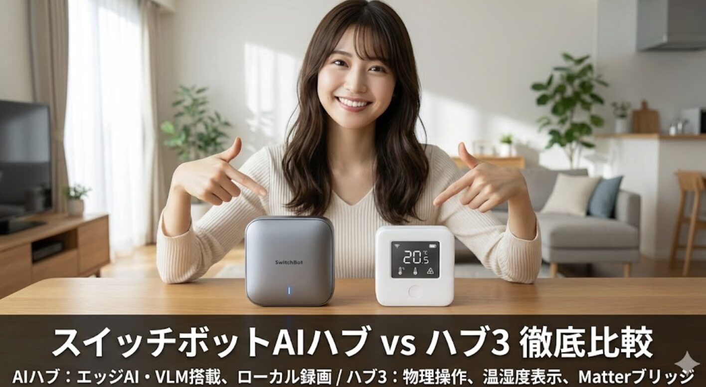 スイッチボットのAIハブとハブ3の違いを徹底比較