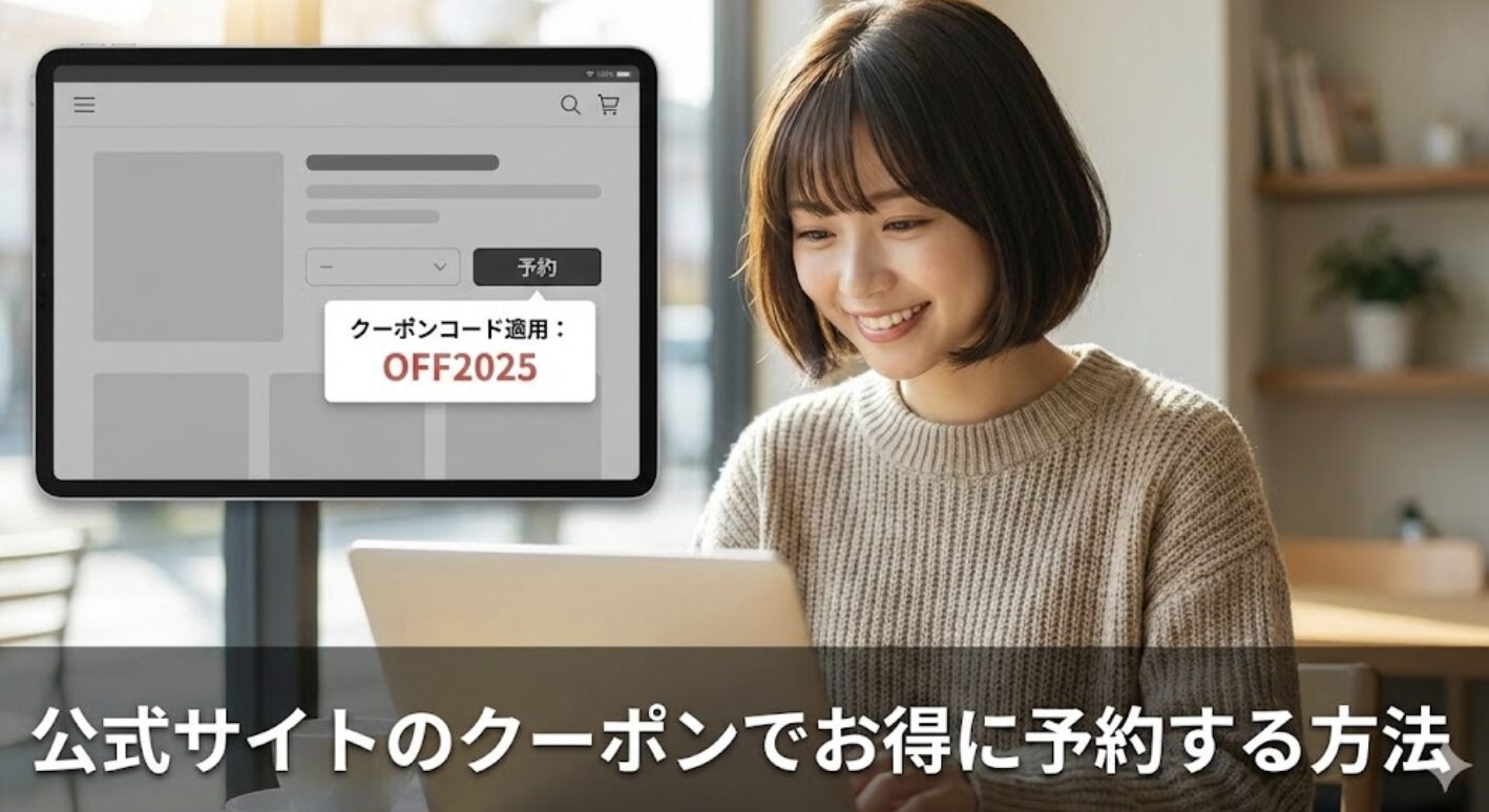 公式サイトのクーポンでお得に予約する方法