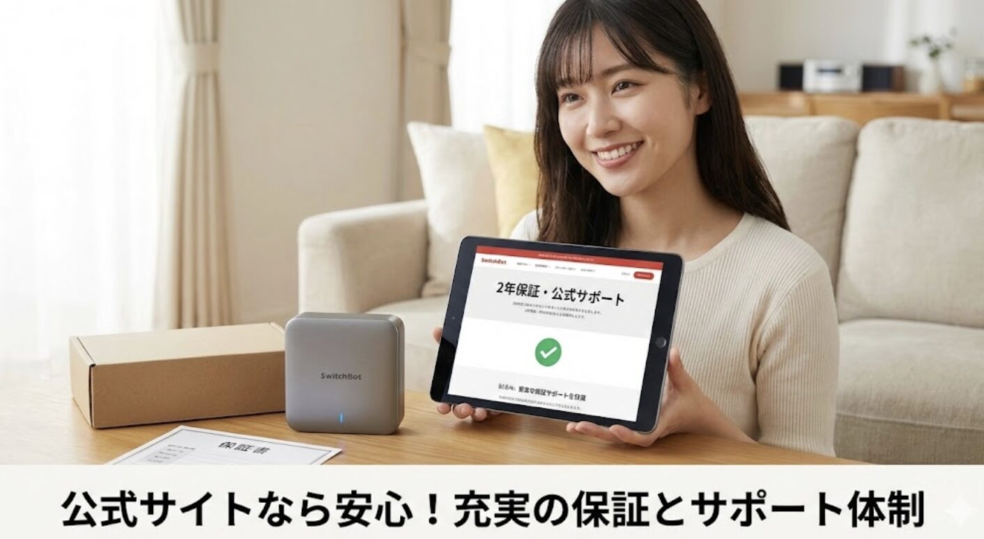 スイッチボットのAIハブの保証と公式サイトの安心感