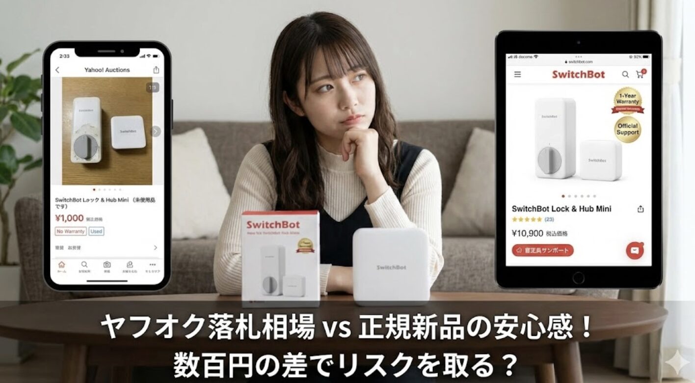 ヤフオクの落札相場と正規店での新品購入の安心感