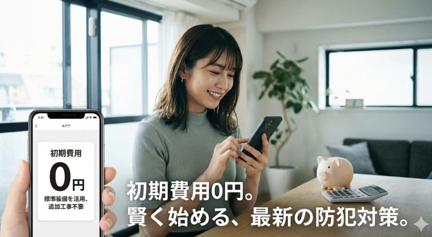 初期費用0円で防犯対策を強化できる経済的な仕組み