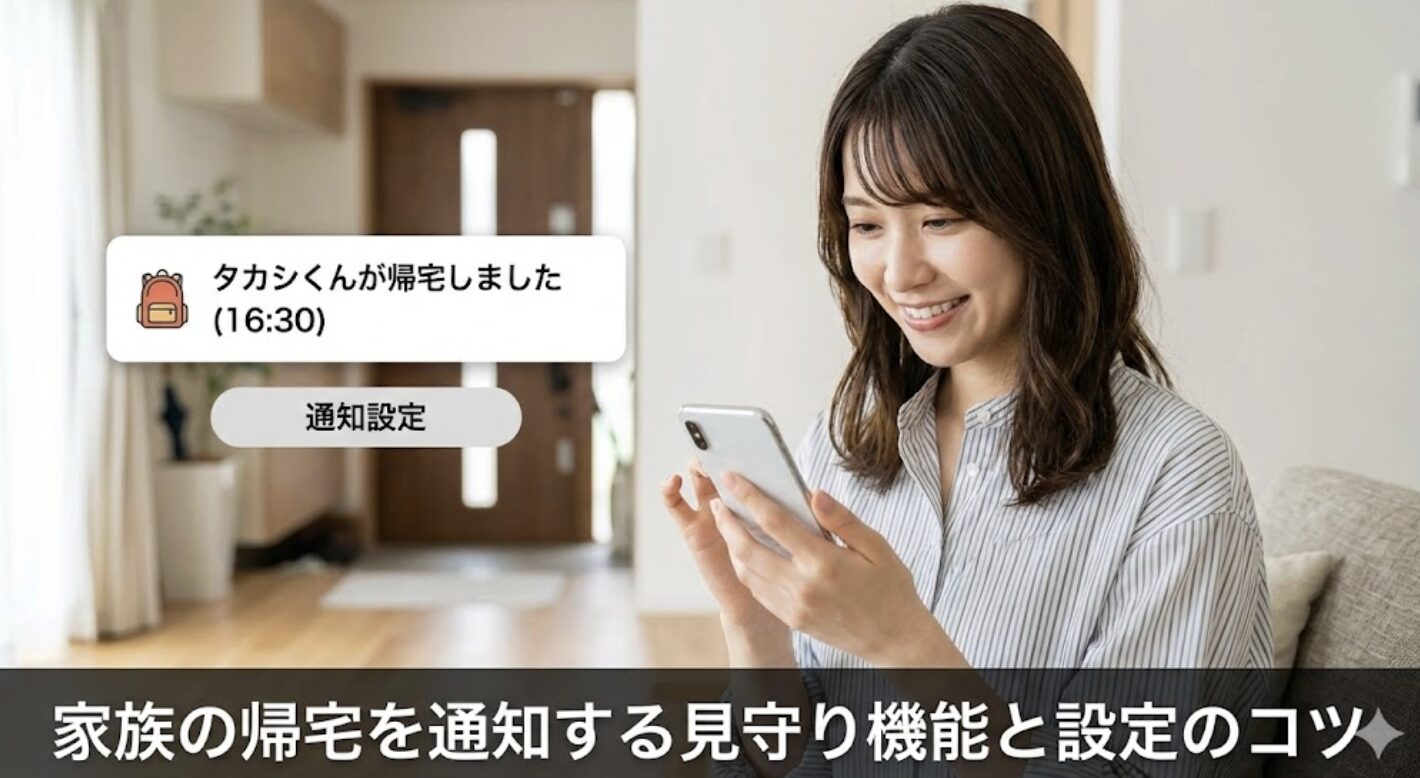 家族の帰宅を通知する見守り機能と設定のコツ