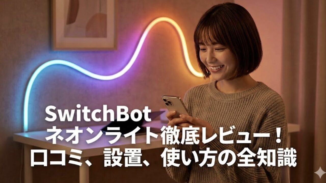 スイッチボットネオンライトの口コミと評判！賃貸でも安心な設置の全知識