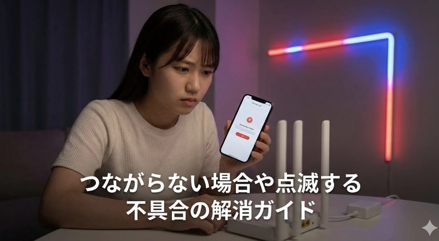 つながらない場合や点滅する不具合の解消ガイド