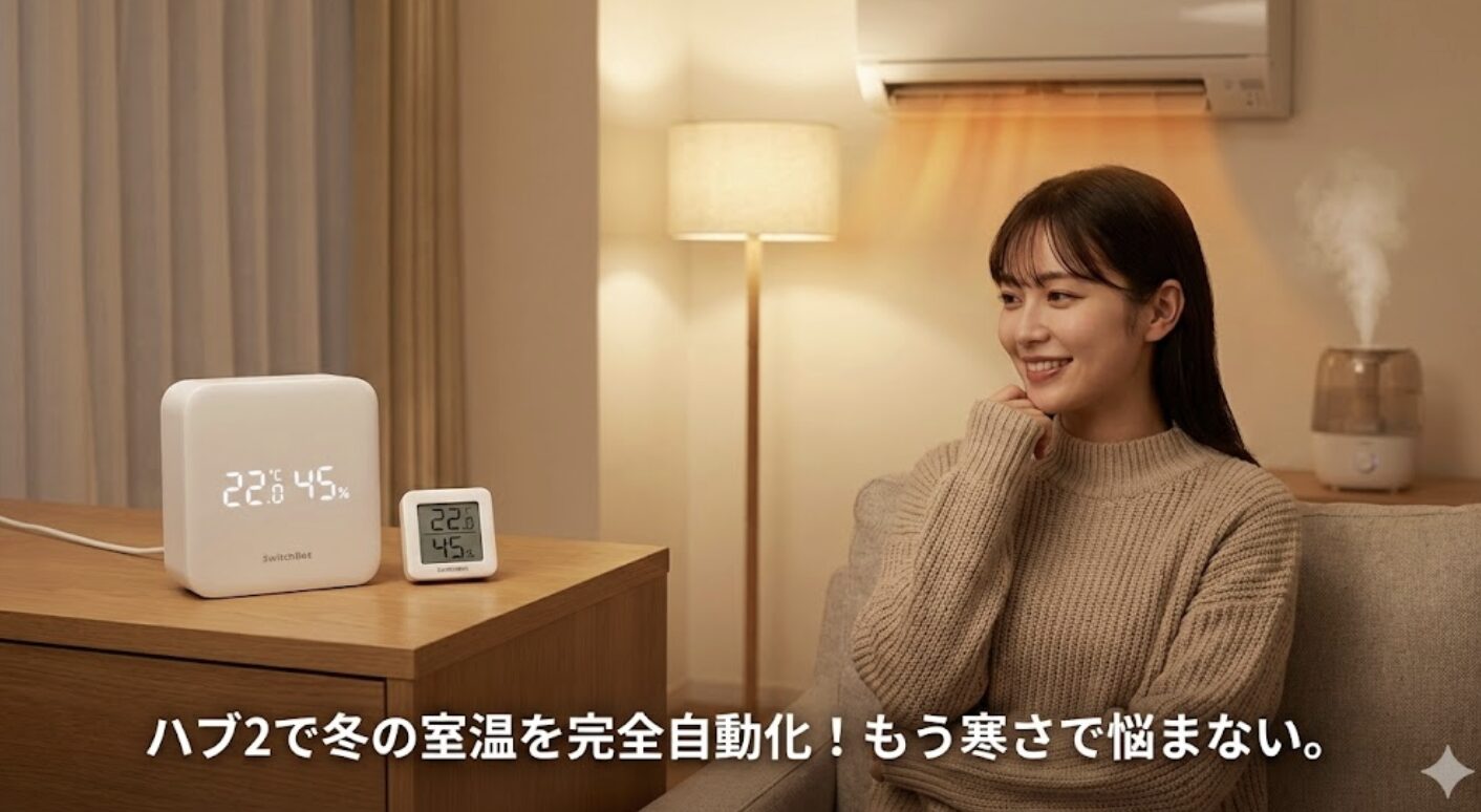 ハブ2と温湿度計で冬の室温調整を自動化する