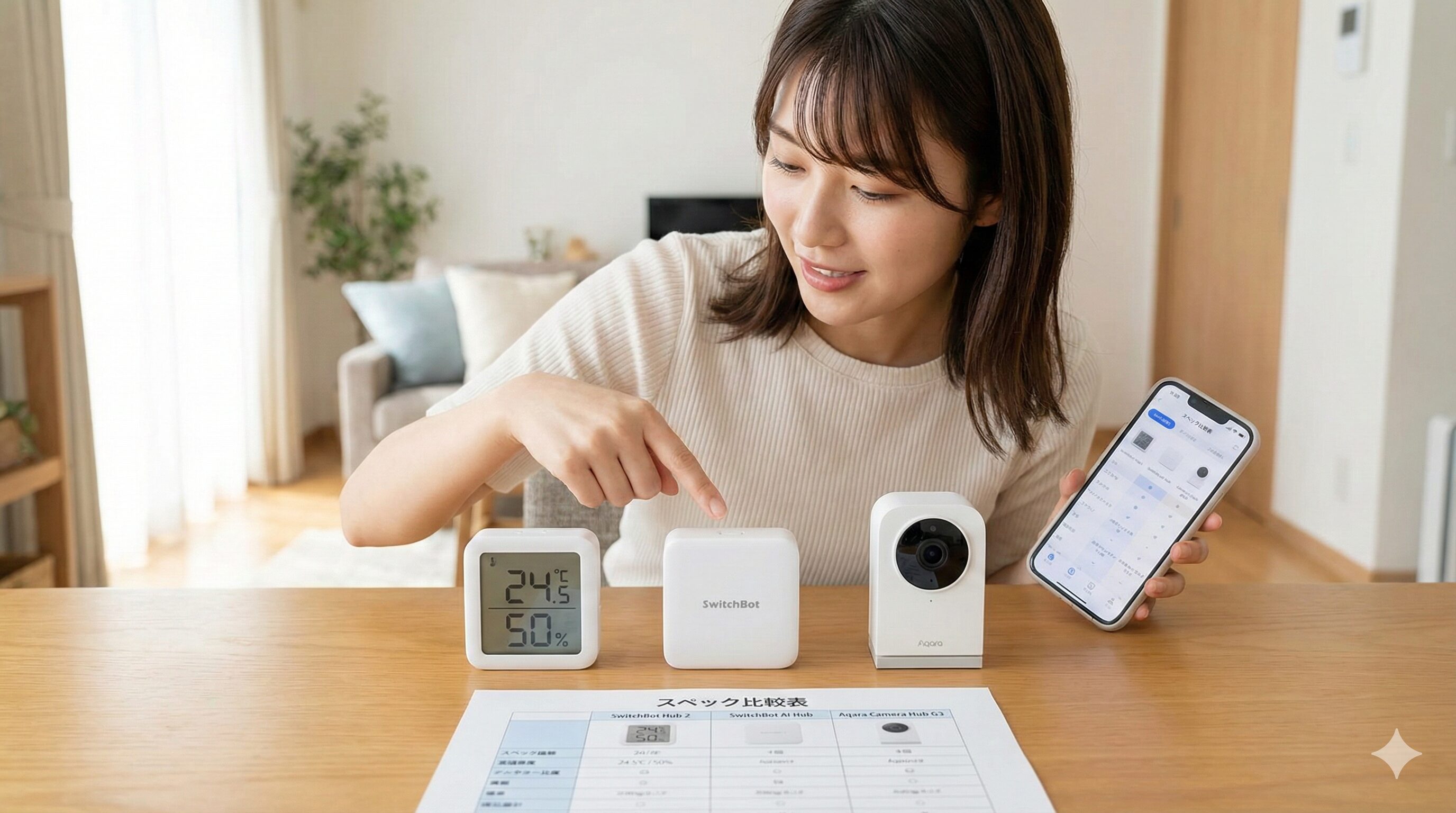 ハブ2や他社製品とのスペック比較