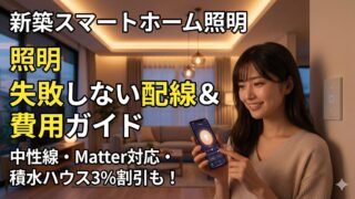 新築スマートホーム照明の選び方と配線！積水ハウスなら3％安くなる