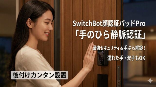 スイッチボット顔認証パッドProの手のひら静脈認証が最強な理由とは