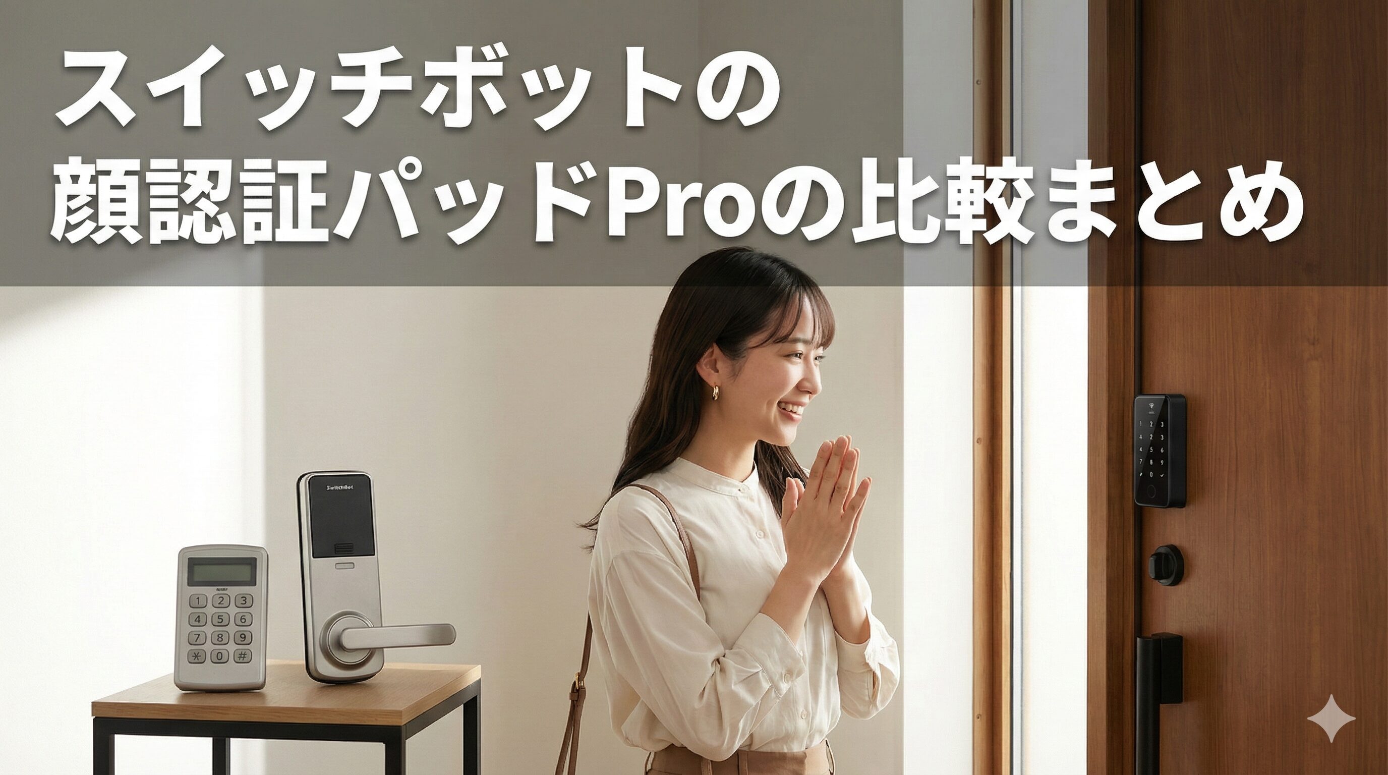 スイッチボットの顔認証パッドProの比較まとめ
