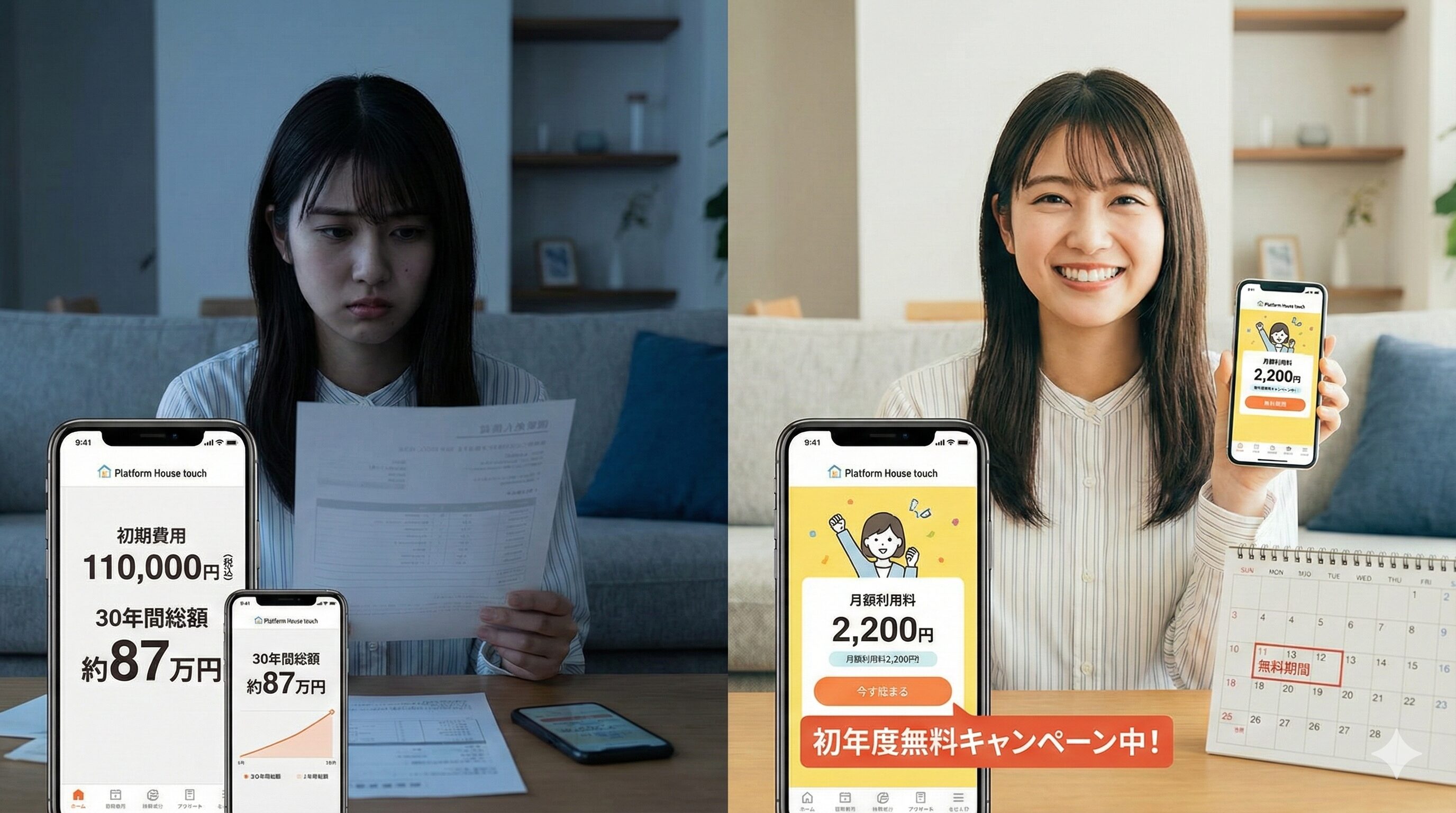 プラットフォームハウスの月額と無料期間