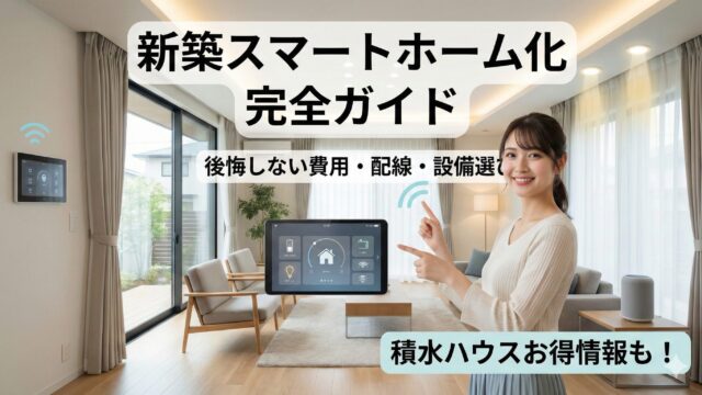 新築スマートホーム化の費用と後悔しない配線計画！積水ハウスの設備