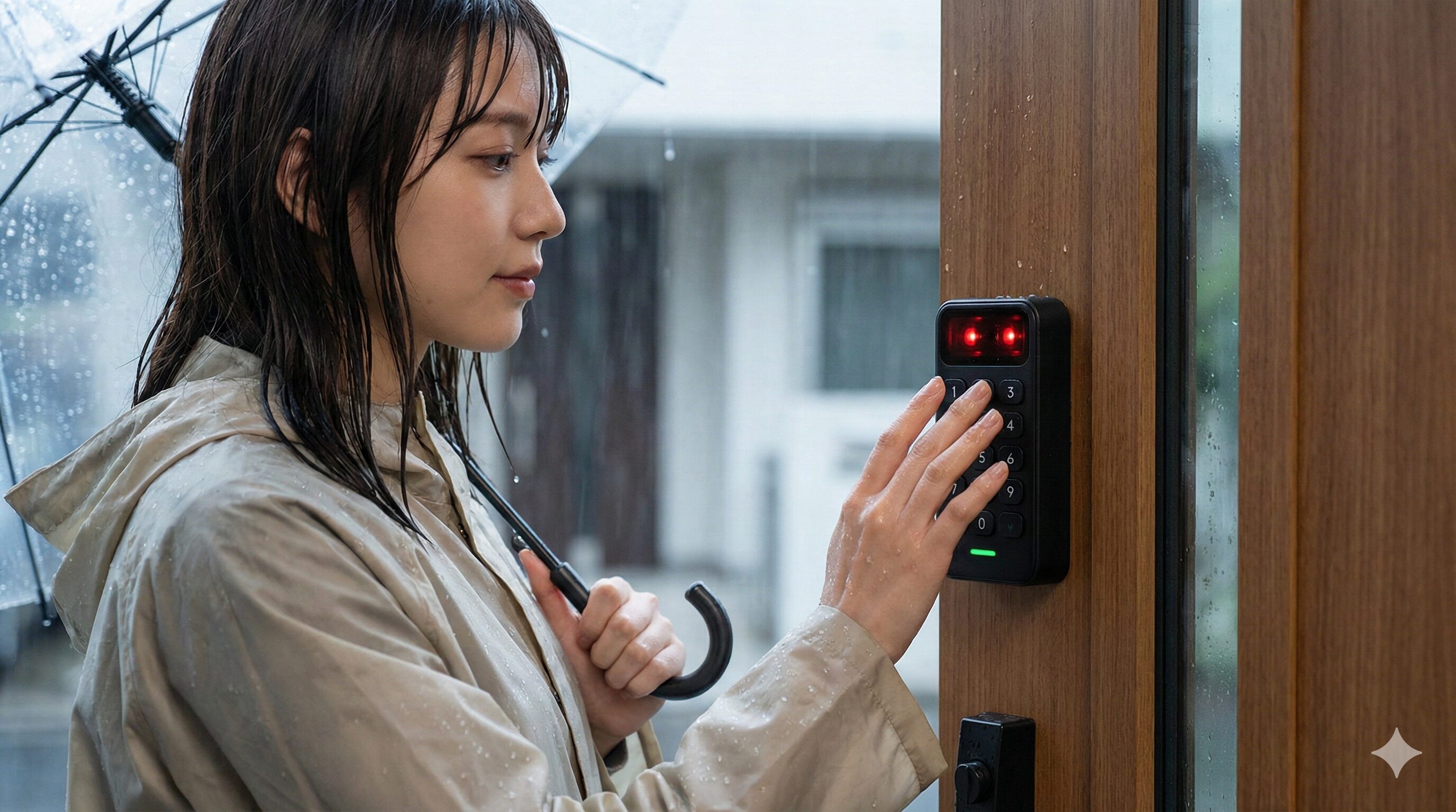 濡れた手や手荒れでも解錠