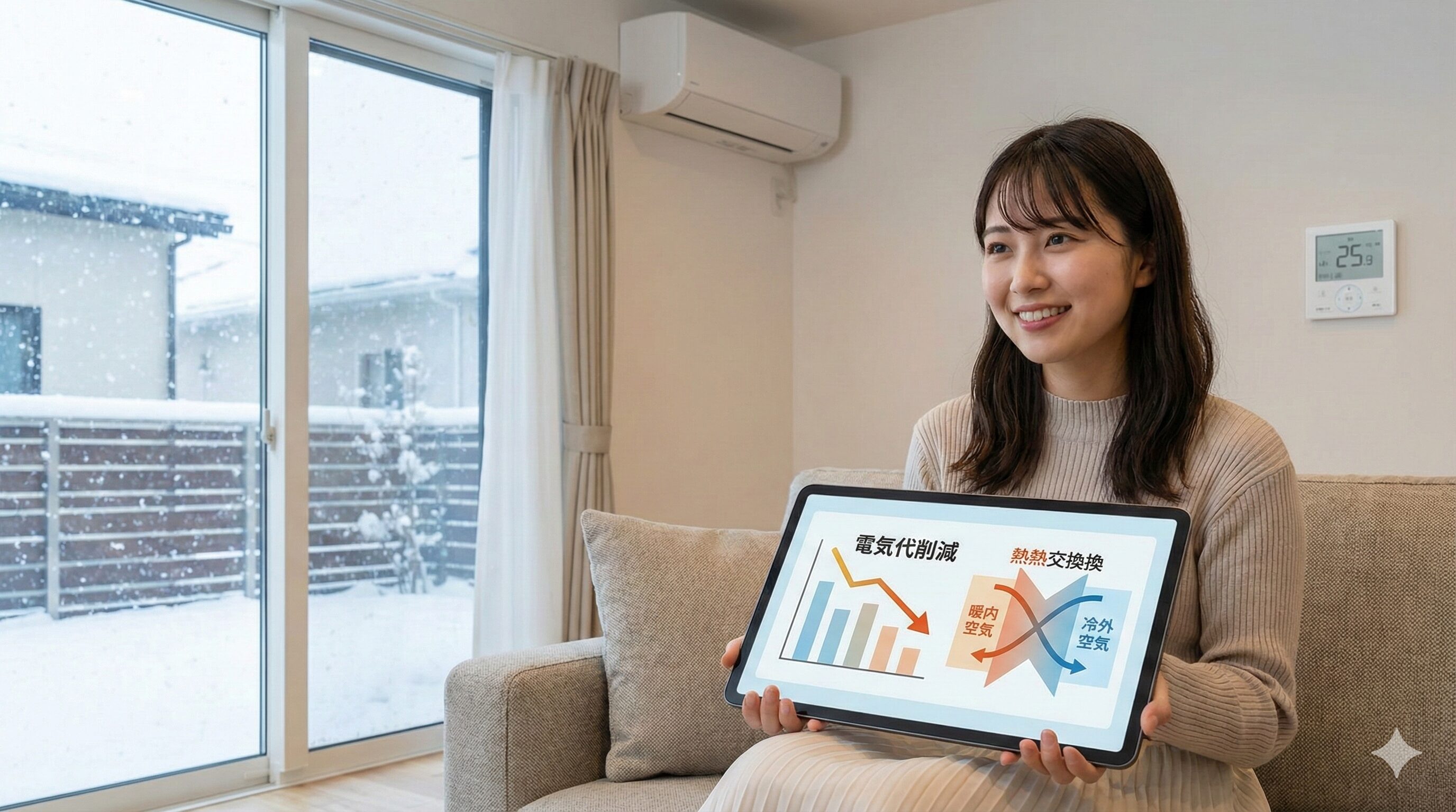 熱交換システムによる電気代の削減効果