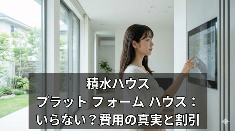 積水ハウスのプラットフォームハウスはいらない？真価と割引活用術とは