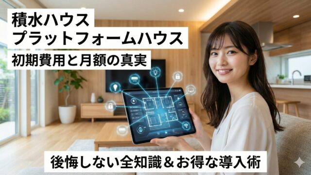 積水ハウスプラットフォームハウス初期費用を実質無料にする割引術を公開