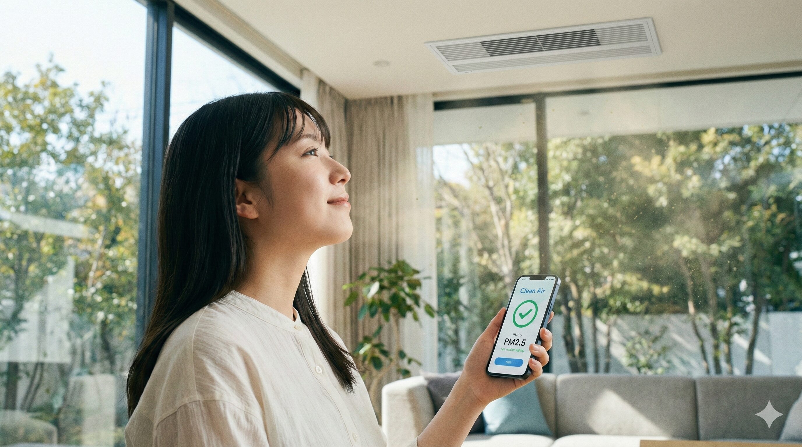 花粉やウイルスを除去する空気清浄機能