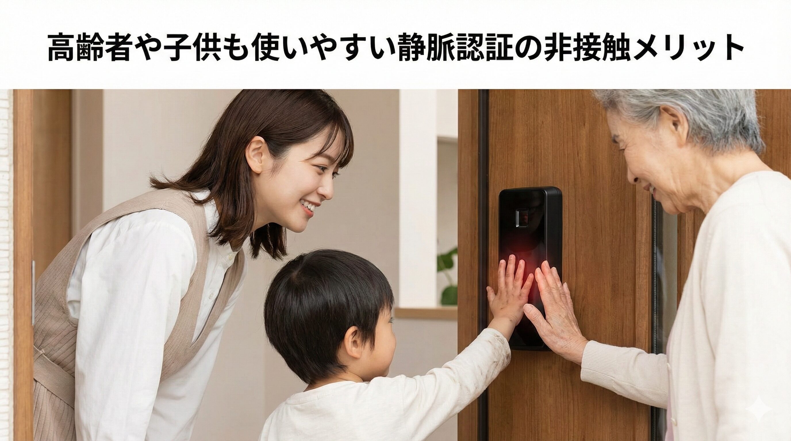 高齢者や子供も使いやすい静脈認証の非接触メリット