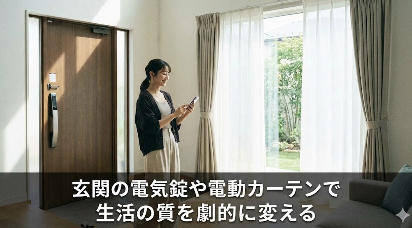 玄関の電気錠や電動カーテンで生活の質を劇的に変える