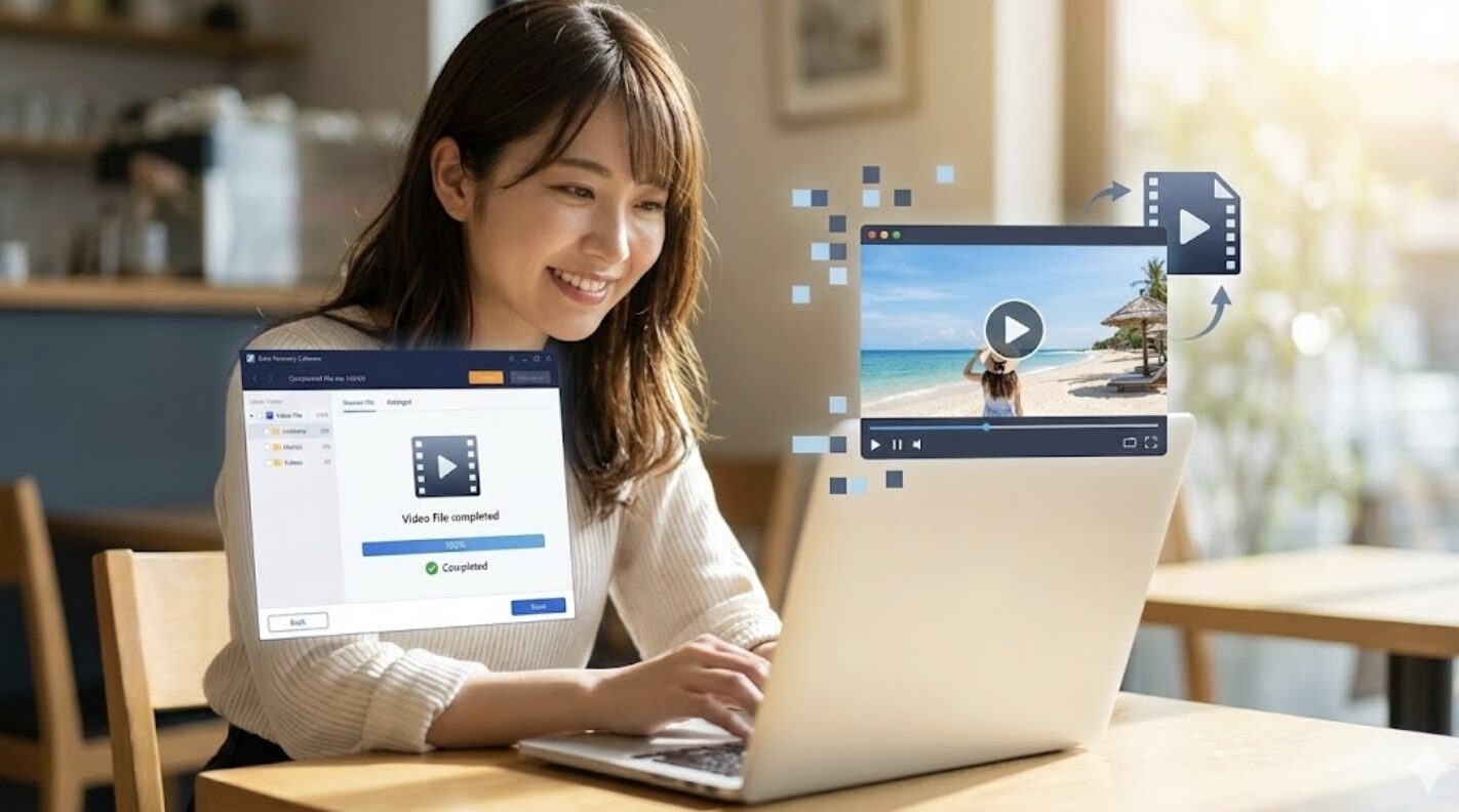 AIディープスキャンで断片化した動画も復元できる