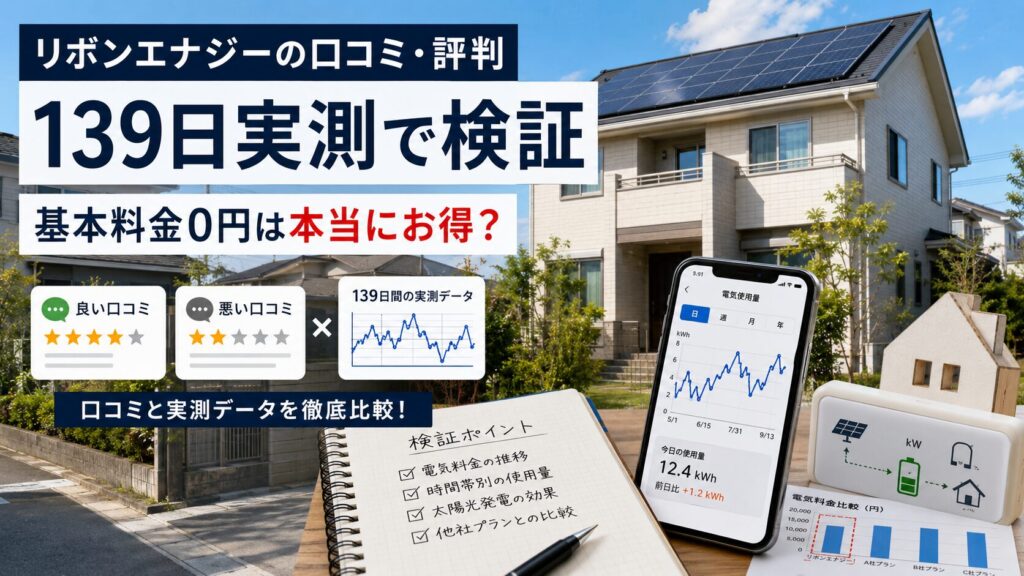 リボンエナジーの口コミ・評判は？139日実測で向き不向きを検証