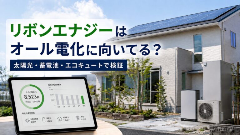 【2026年版】リボンエナジーはオール電化に向いてる？4人家族・太陽光・蓄電池の実測で検証