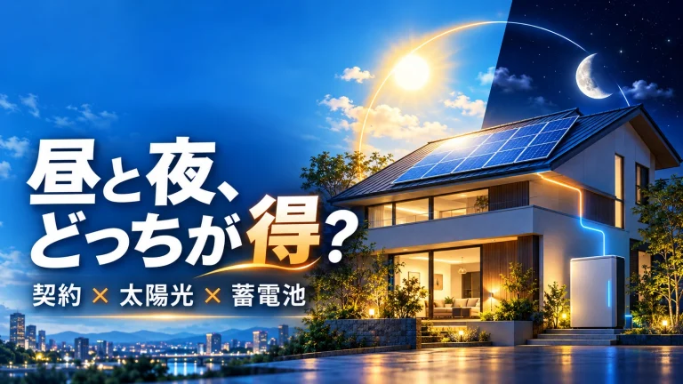 電気代は昼と夜どっちが安い？契約プラン別の違いと太陽光・蓄電池がある家の考え方