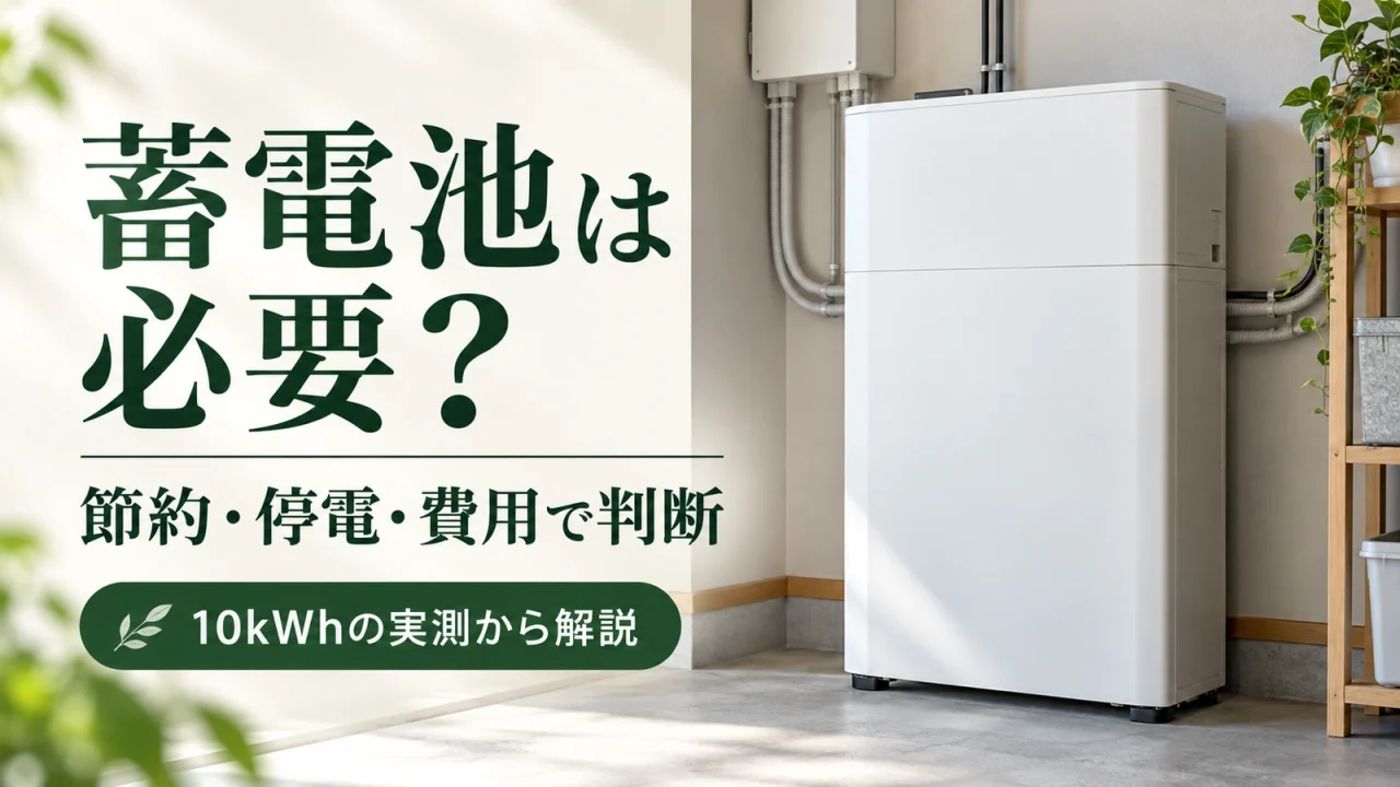 家庭用蓄電池の必要性を節約・停電対策・導入費で考えるイメージ